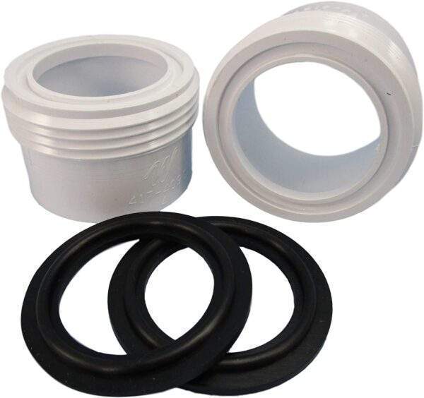 Set of (2) Hot Tub Spa 1 1/2″ Slip X 1 1/2″ Heater Union with Gasket