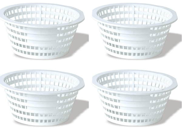 Swimline Olympic ACM88 Replacement Swimming Pool Skimmer Basket White 4 Pack