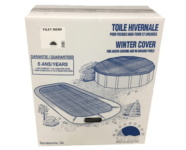 Tight Mesh Winter Cover for Above Ground Pools 18ft Made in Canada
